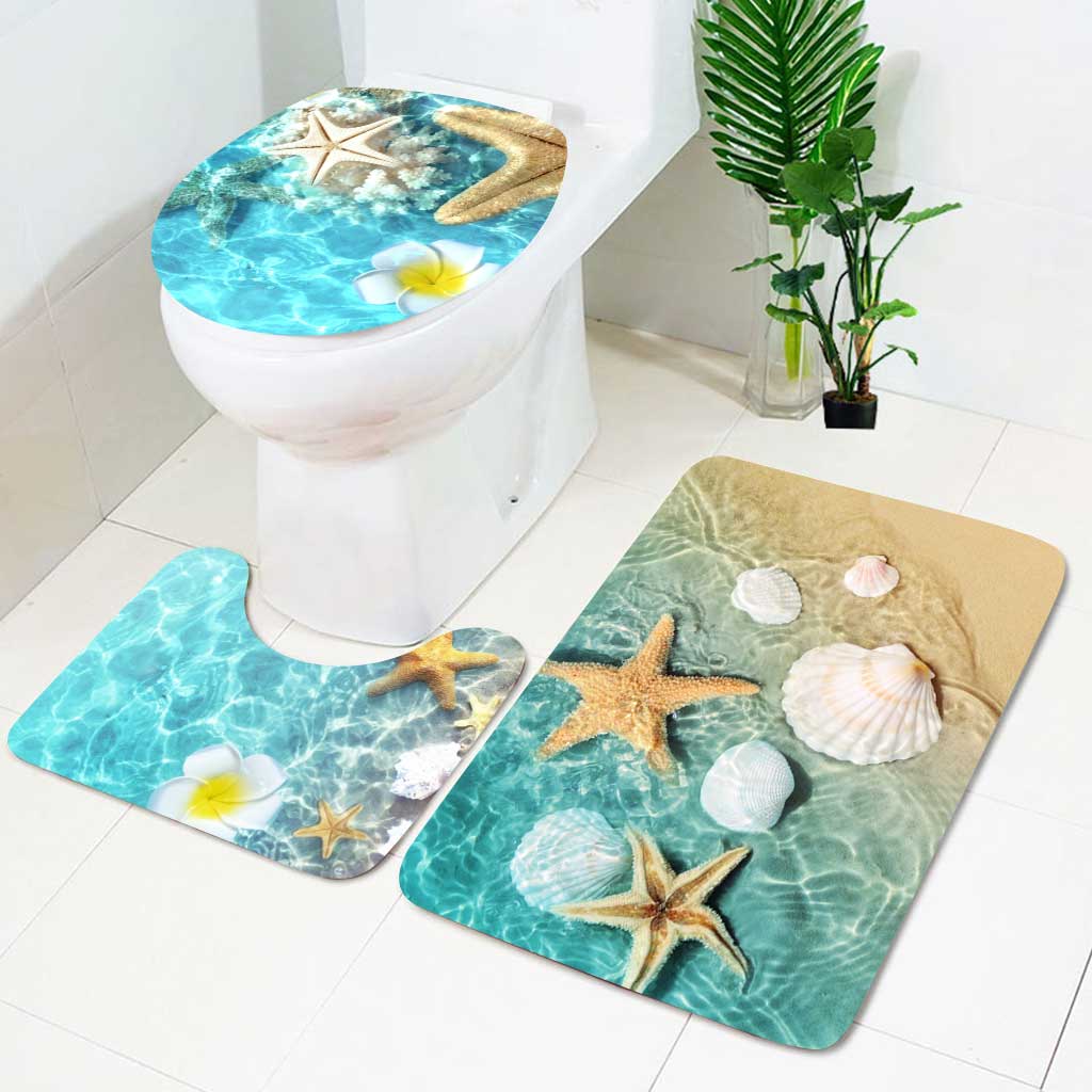 Beach Lover - Sea Lover 3 Pieces Bathroom Mats Set