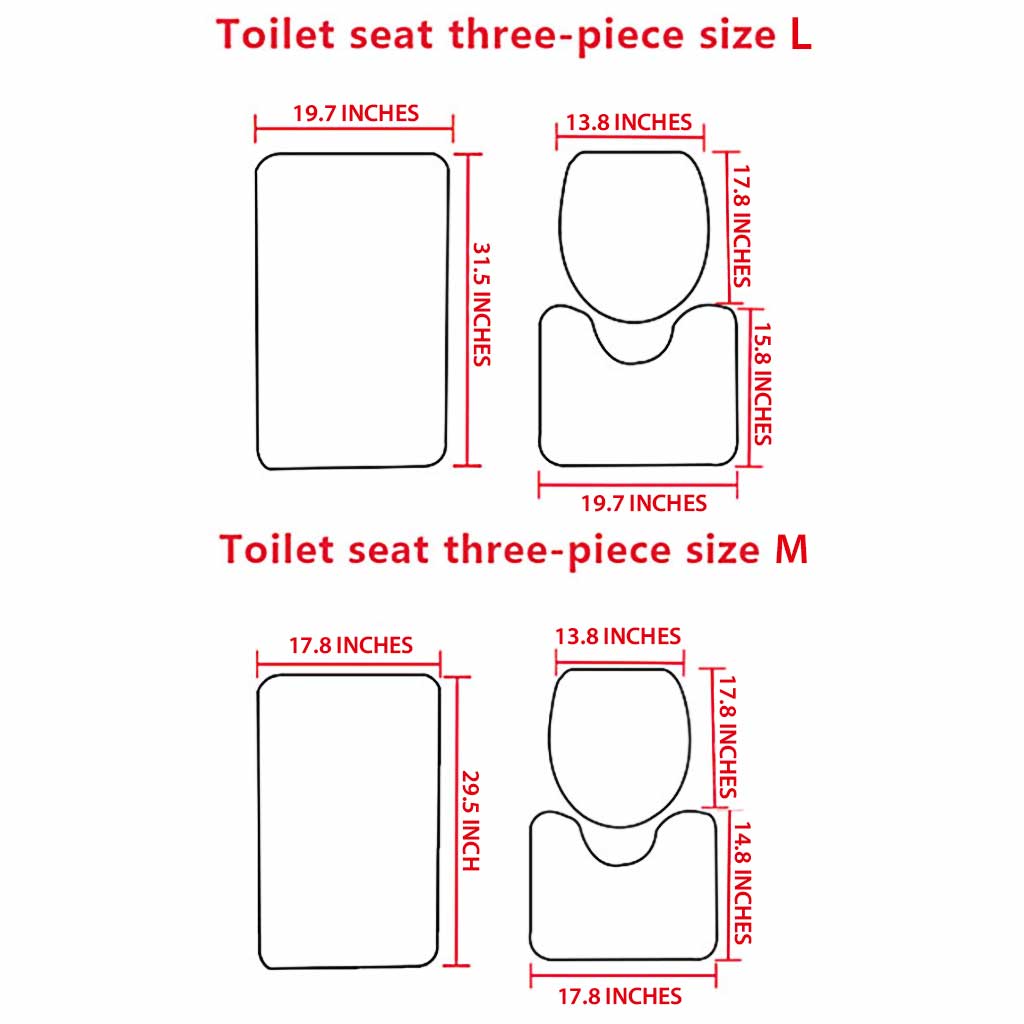 Beach Lover - Sea Lover 3 Pieces Bathroom Mats Set