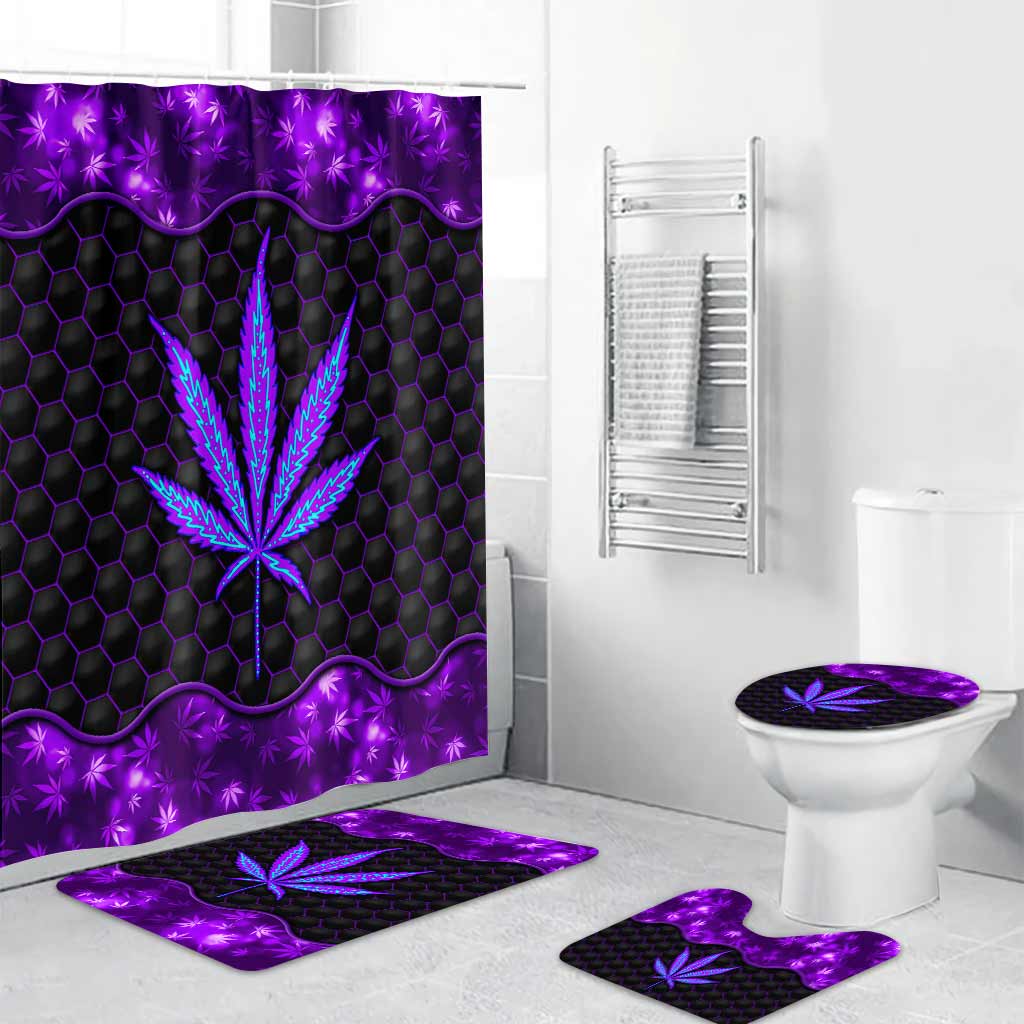 Magic Leaf - Personalized Weed Bathroom Curtain & Mats Set