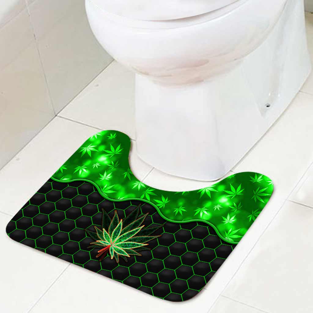 Magic Leaf - Personalized Weed Bathroom Curtain & Mats Set