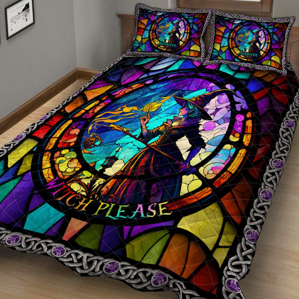 Witch Please - Personalized Witch Quilt Set