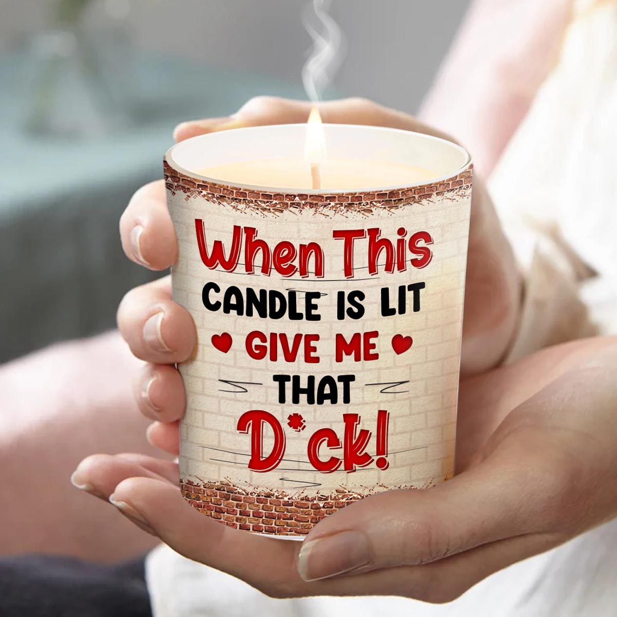 When This Candle Is Lid - Personalized Couple Candle With Wooden Lid