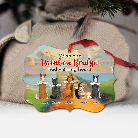 Rainbow Bridge In My Heart - Personalized Christmas Dog Ornament (Printed On Both Sides)