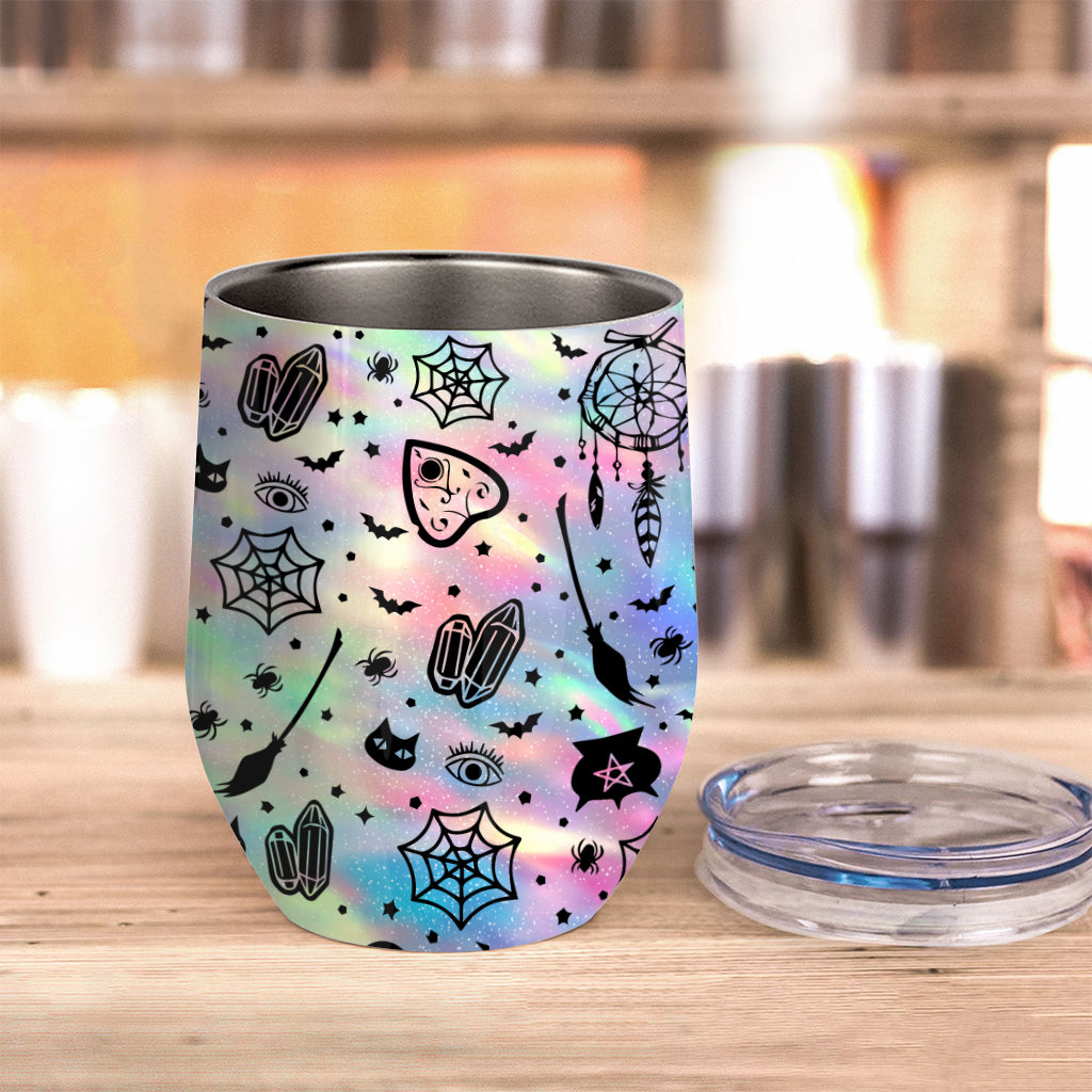Don't F With My Energy - Personalized Witch Wine Tumbler