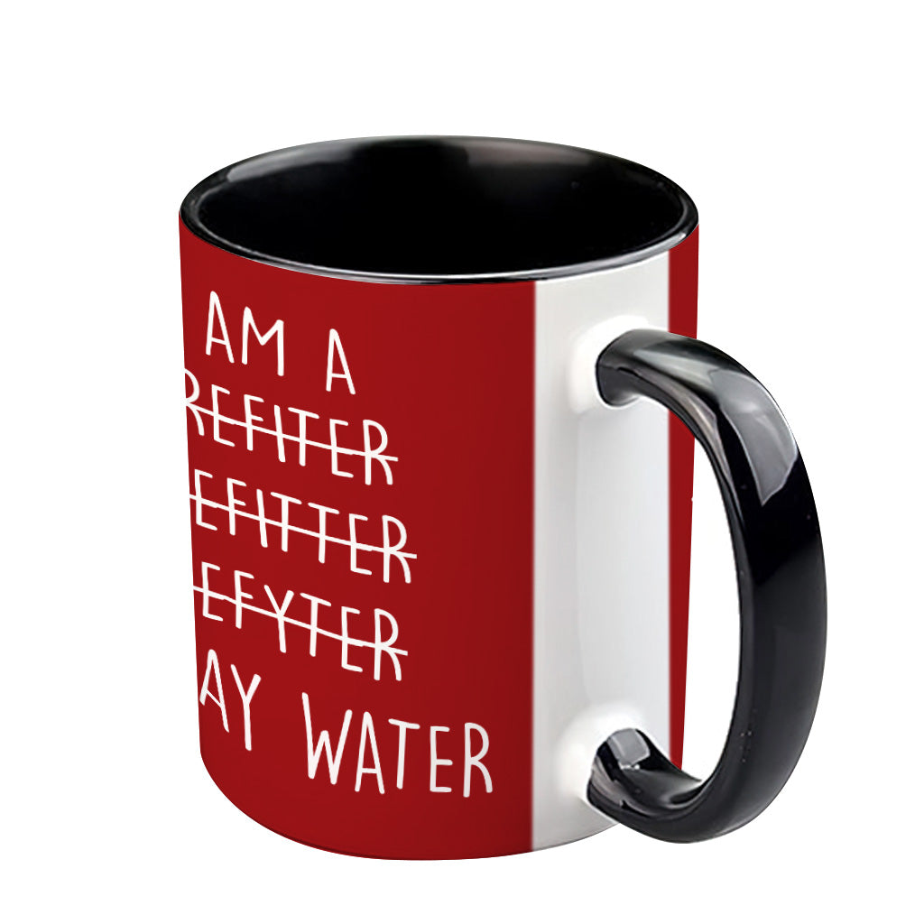 I Spray Water - Personalized Firefighter Accent Mug
