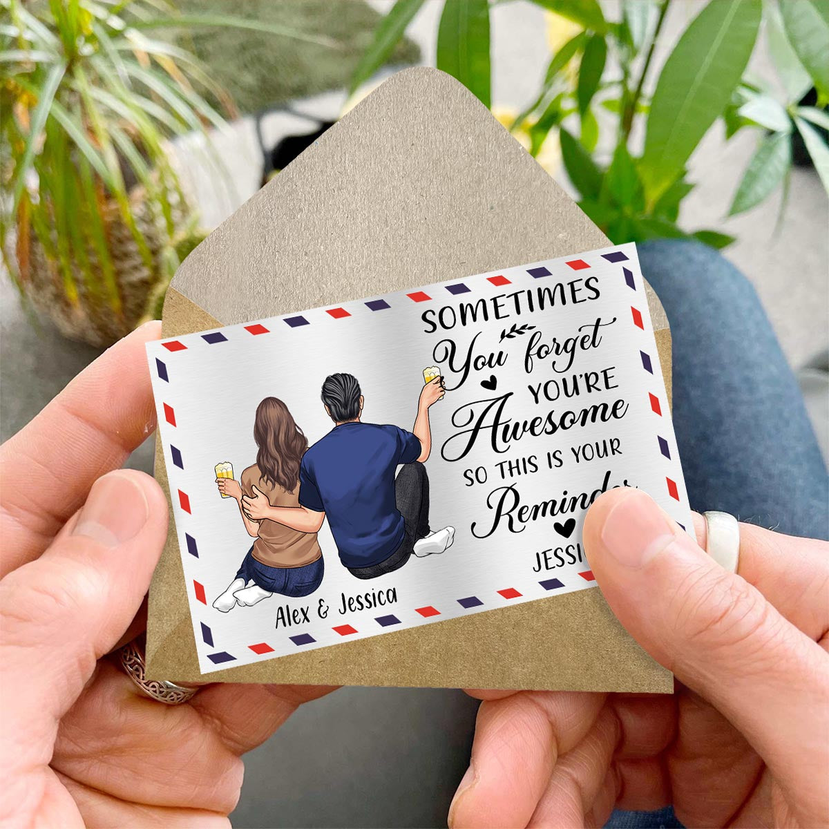 You're Awesome - Gift for dad, grandpa, uncle, brother, sister, husband, wife, boyfriend, girlfriend, friend - Personalized Wallet Insert Card