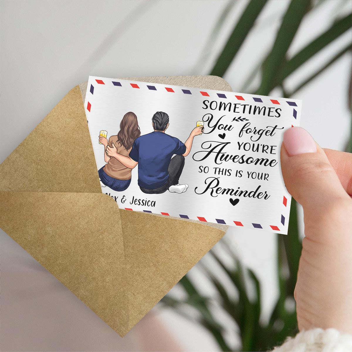 You're Awesome - Gift for dad, grandpa, uncle, brother, sister, husband, wife, boyfriend, girlfriend, friend - Personalized Wallet Insert Card