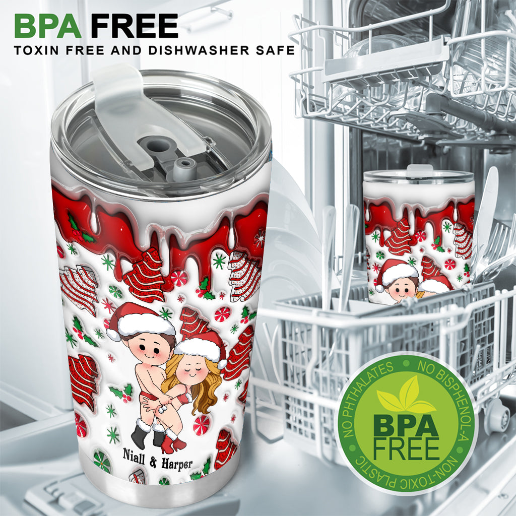 I Like You How I Like My Coffee Hot And Inside Me - Personalized Couple Tumbler