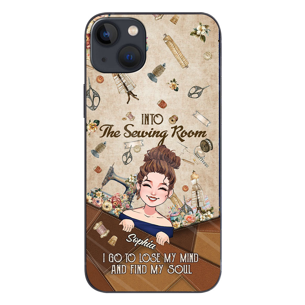 And Into The Sewing Room I Go - Personalized Sewing Phone Case