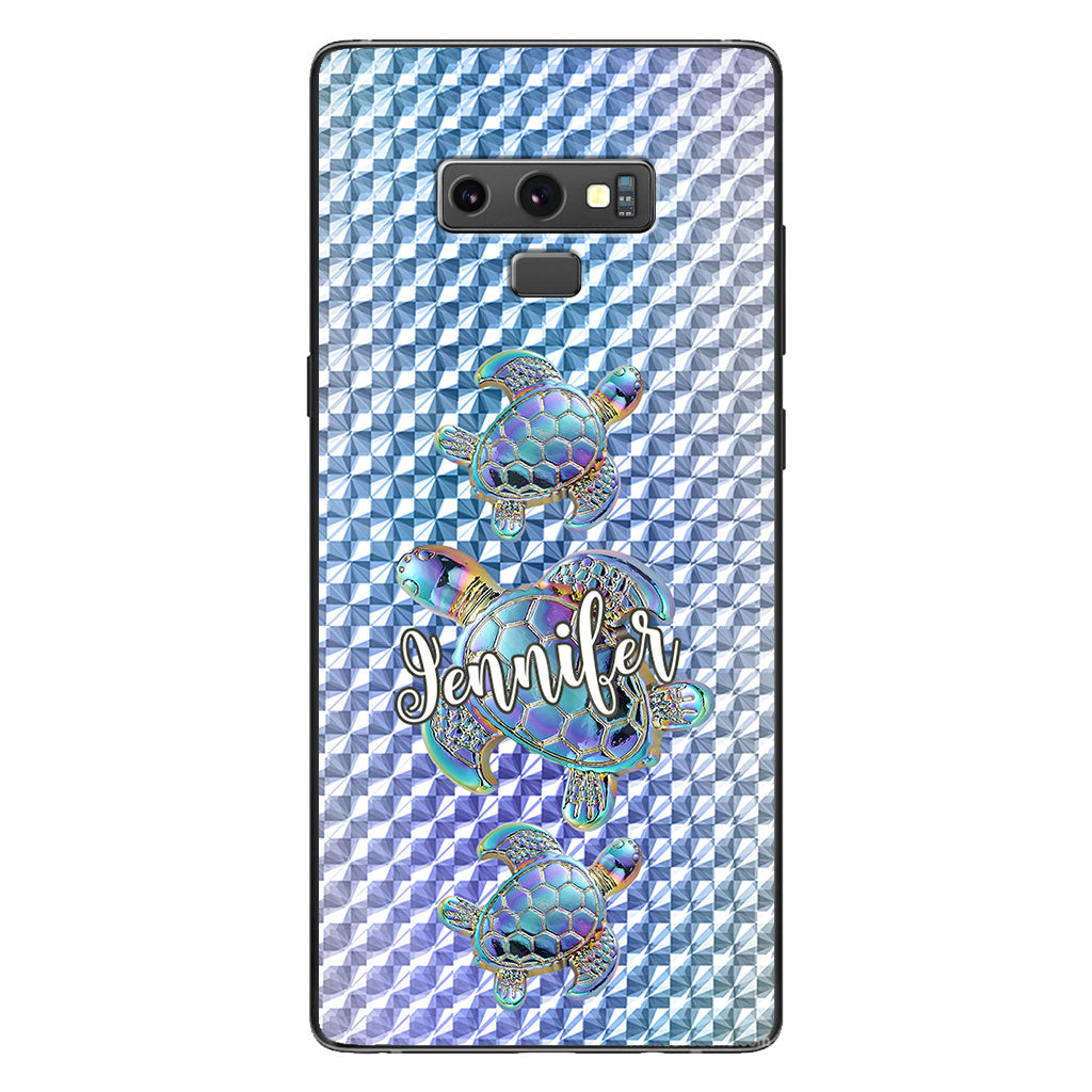 Salty Lil Beach - Personalized Turtle Clear Phone Case