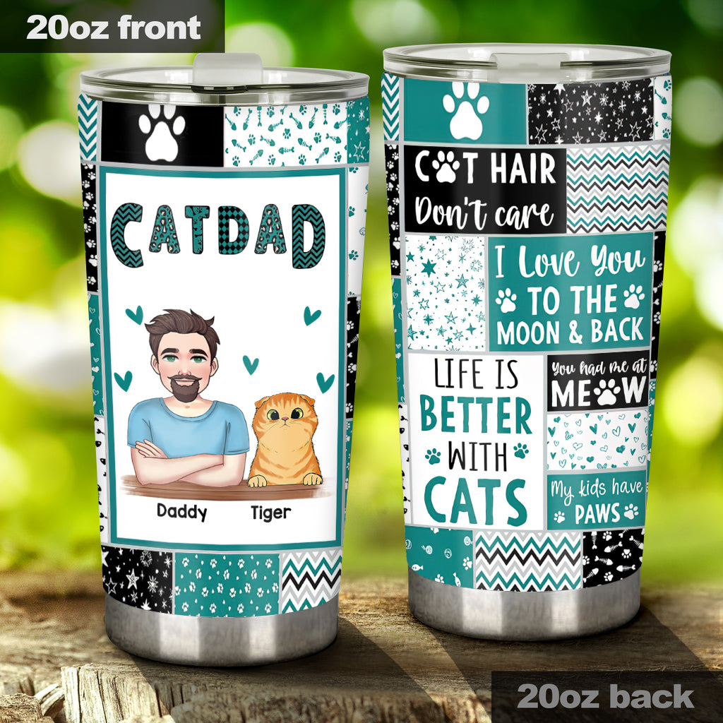 Fur Mom - Dog gift for cat lover - Personalized Tumbler