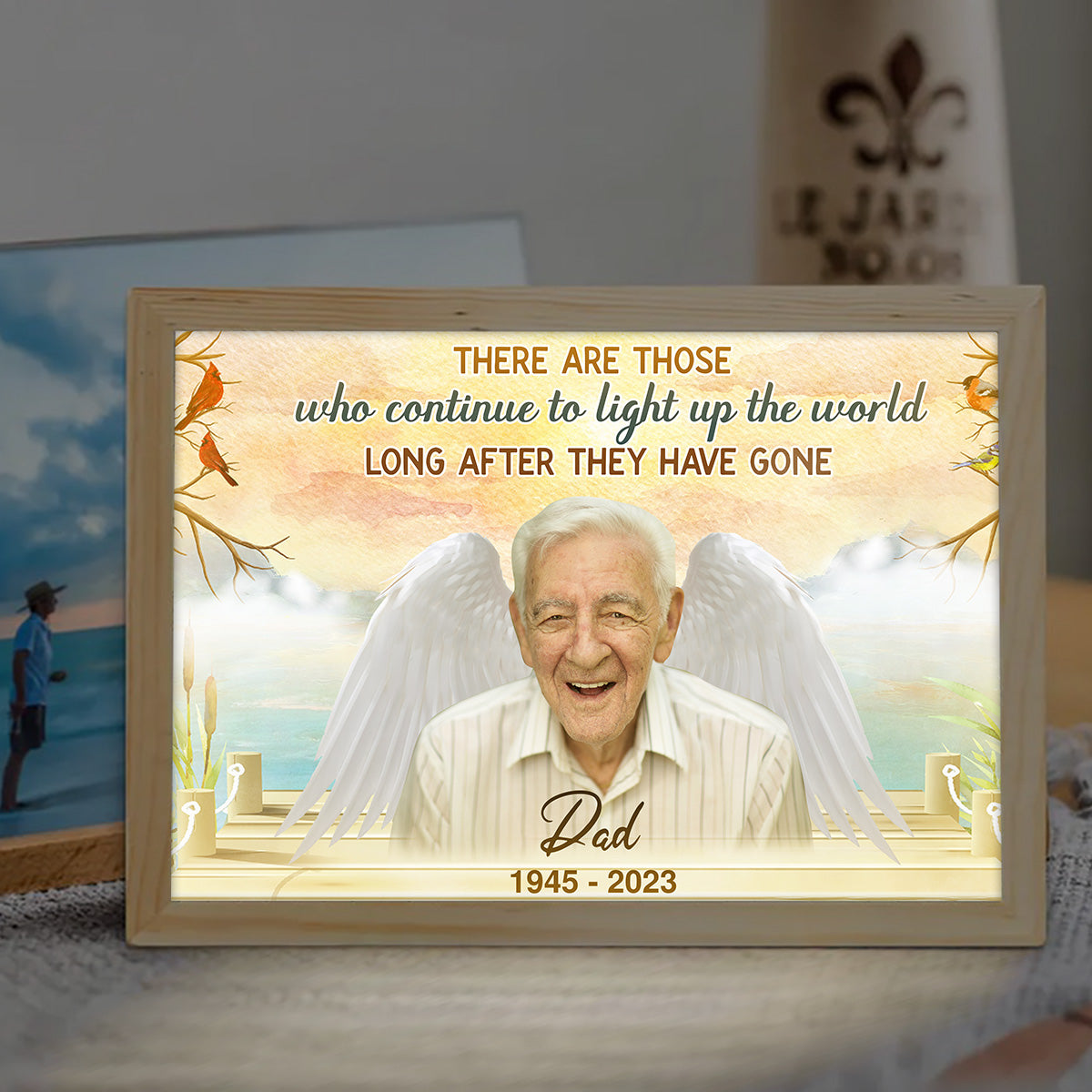 Light Up The World - Memorial gift for loss of - Personalized Light Photo Frame