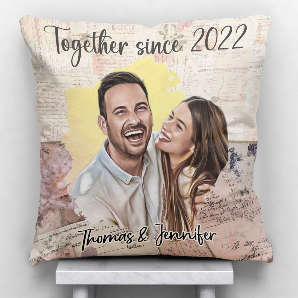 Together Since - Personalized Couple Throw Pillow