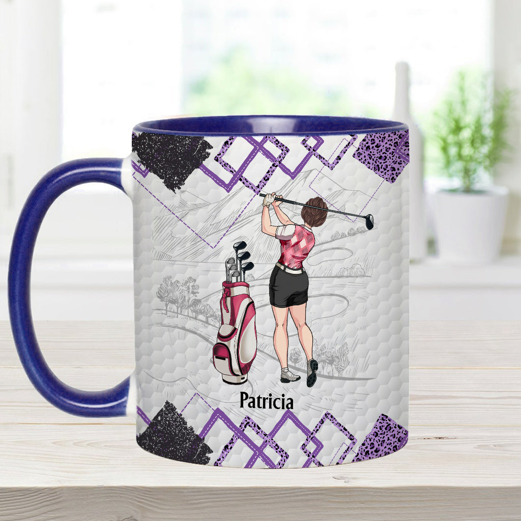Golf Instruction - Golf gift for her, girlfriend, wife, daughter - Personalized Accent Mug