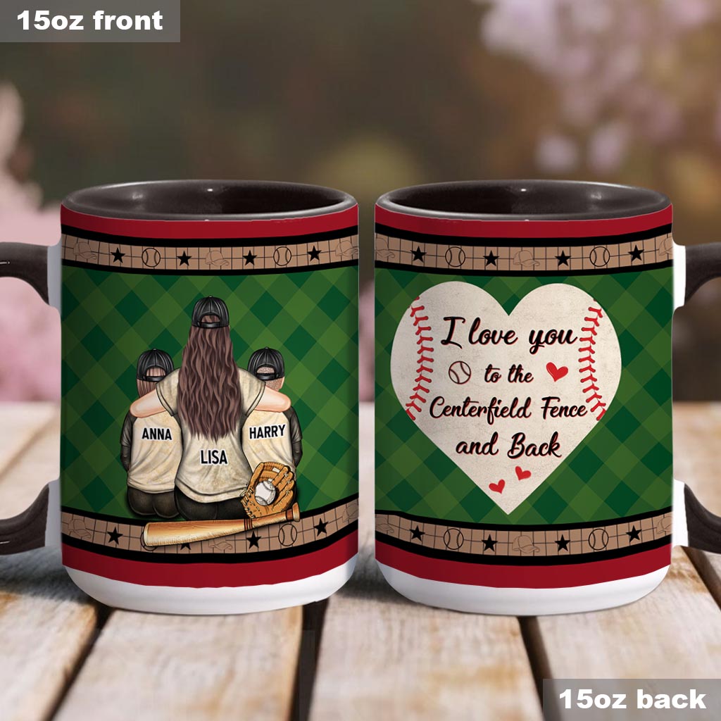 My Heart Is On That Field - Personalized Baseball Accent Mug