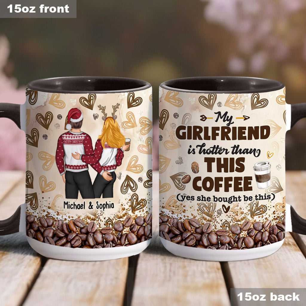 My Wife Is Hotter Than This Coffee - Personalized Couple Accent Mug