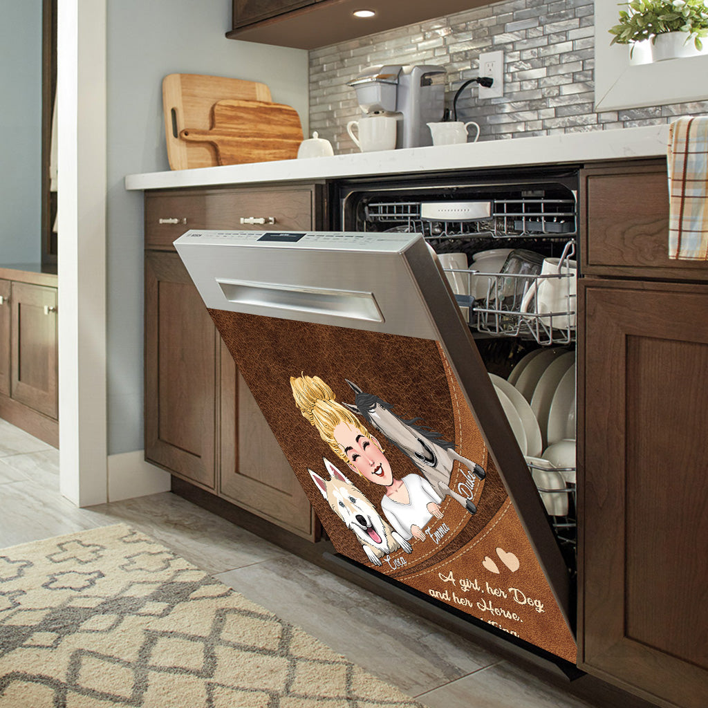 What A Beautiful Thing - Horse gift for dog lover, cat lover - Personalized Dishwasher Cover