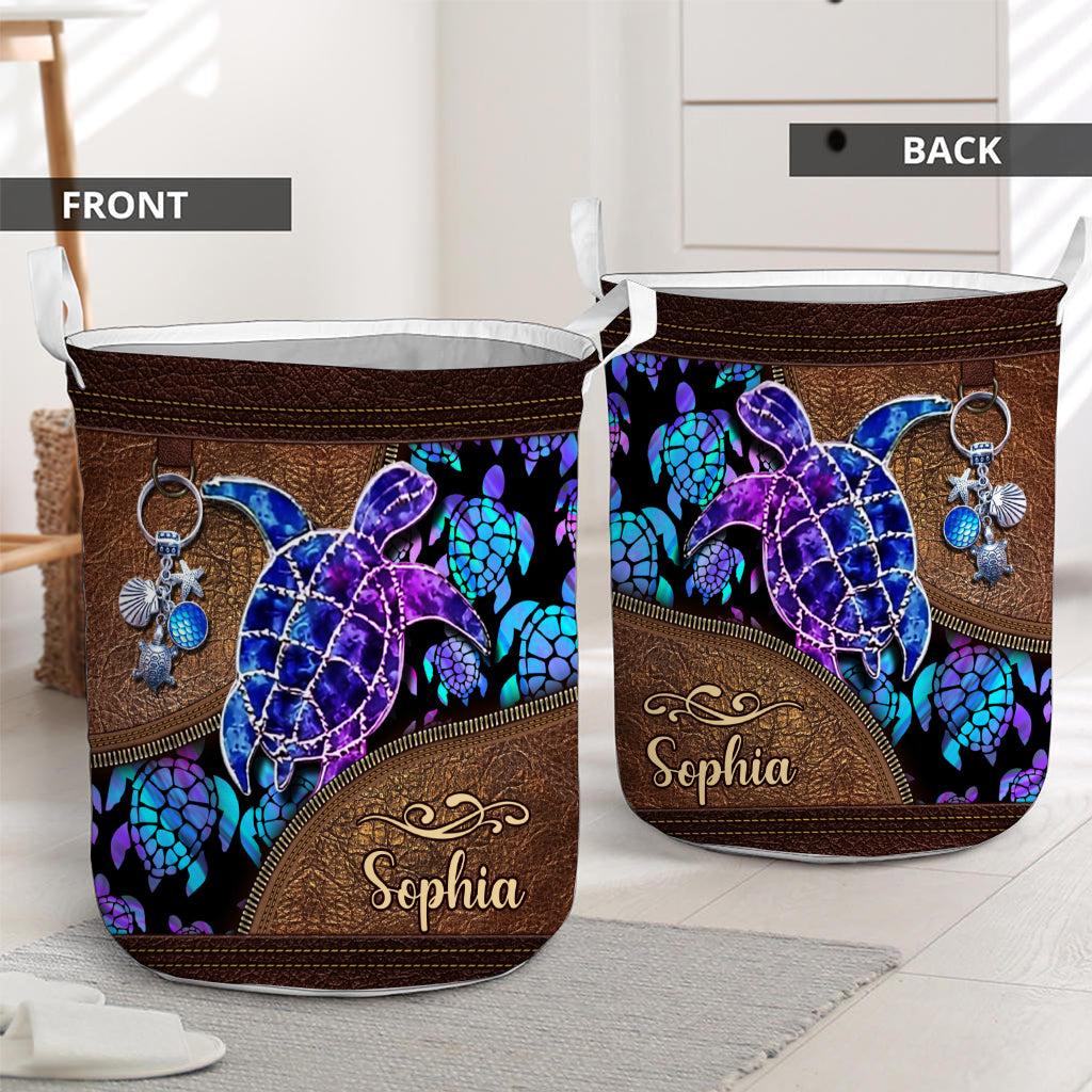 Salty Lil' Beach - Personalized Turtle Storage Basket