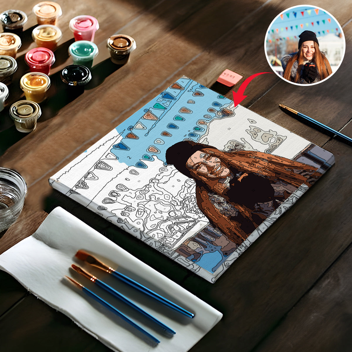 Custom Photo - Personalized Step Mom Paint By Numbers Kit