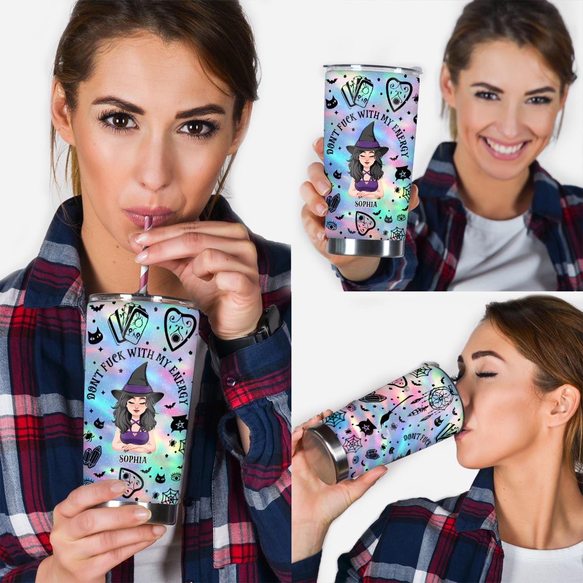 Don't F With My Energy - Personalized Witch Tumbler