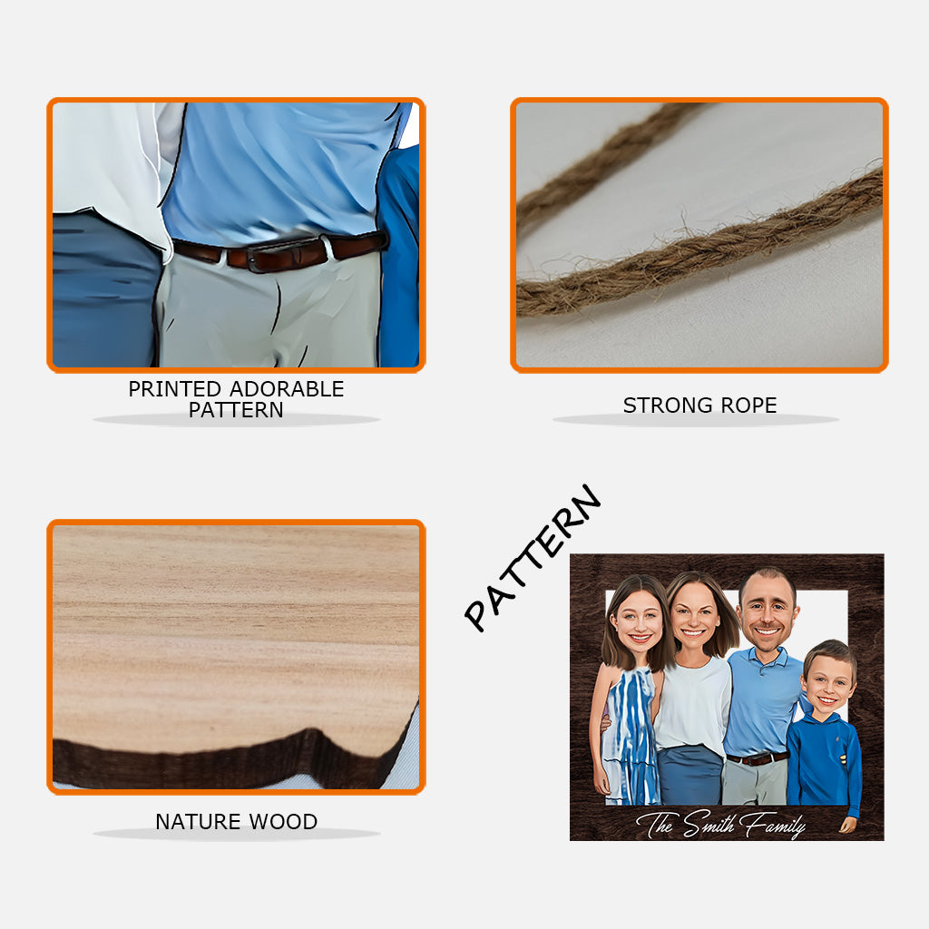 Our Family - Personalized Family Custom Shaped Wood Sign