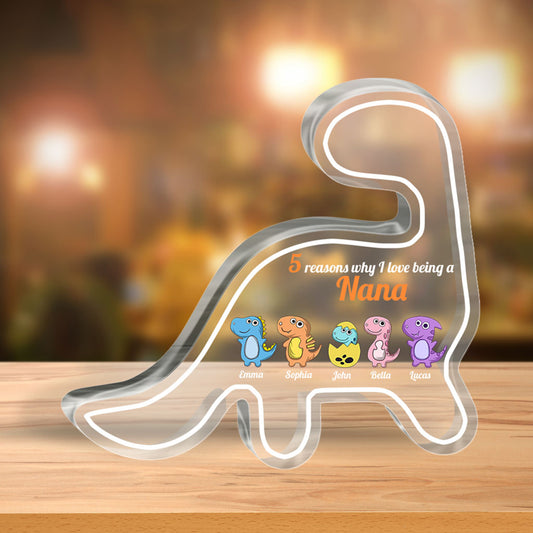 Reasons Why I love Being A Nana - Gift for grandma, mom, aunt, grandpa - Personalized Custom Shaped Acrylic Plaque