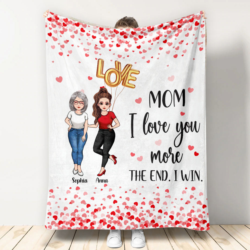 Love You More - Personalized Mother's Day Mother Blanket