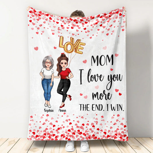 Love You More - Personalized Mother's Day Mother Blanket
