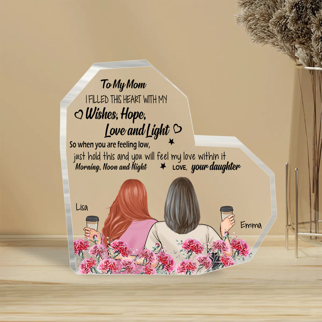 To My Mom - Personalized Mother's Day Mother Custom Shaped Acrylic Plaque