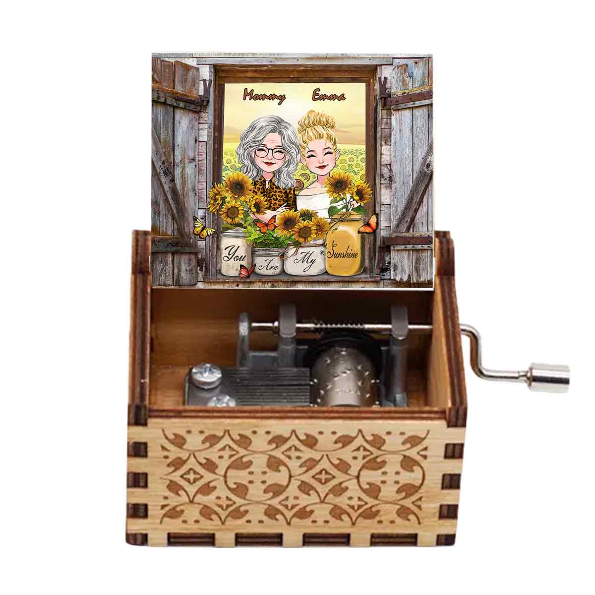 You're My Sunshine - Personalized Mother Hand Crank Music Box