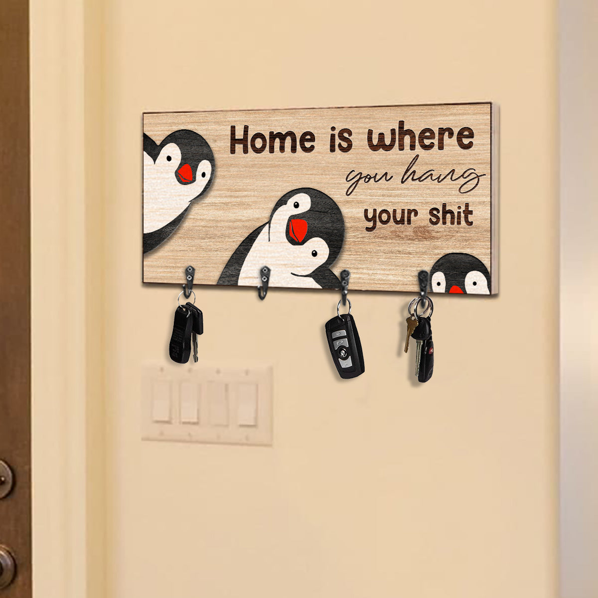 Home Is Where You Hang - Family Key Rack