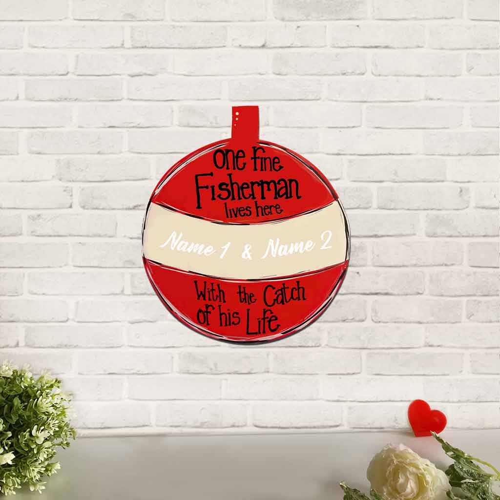Fisherman Personalized Cut Metal Sign