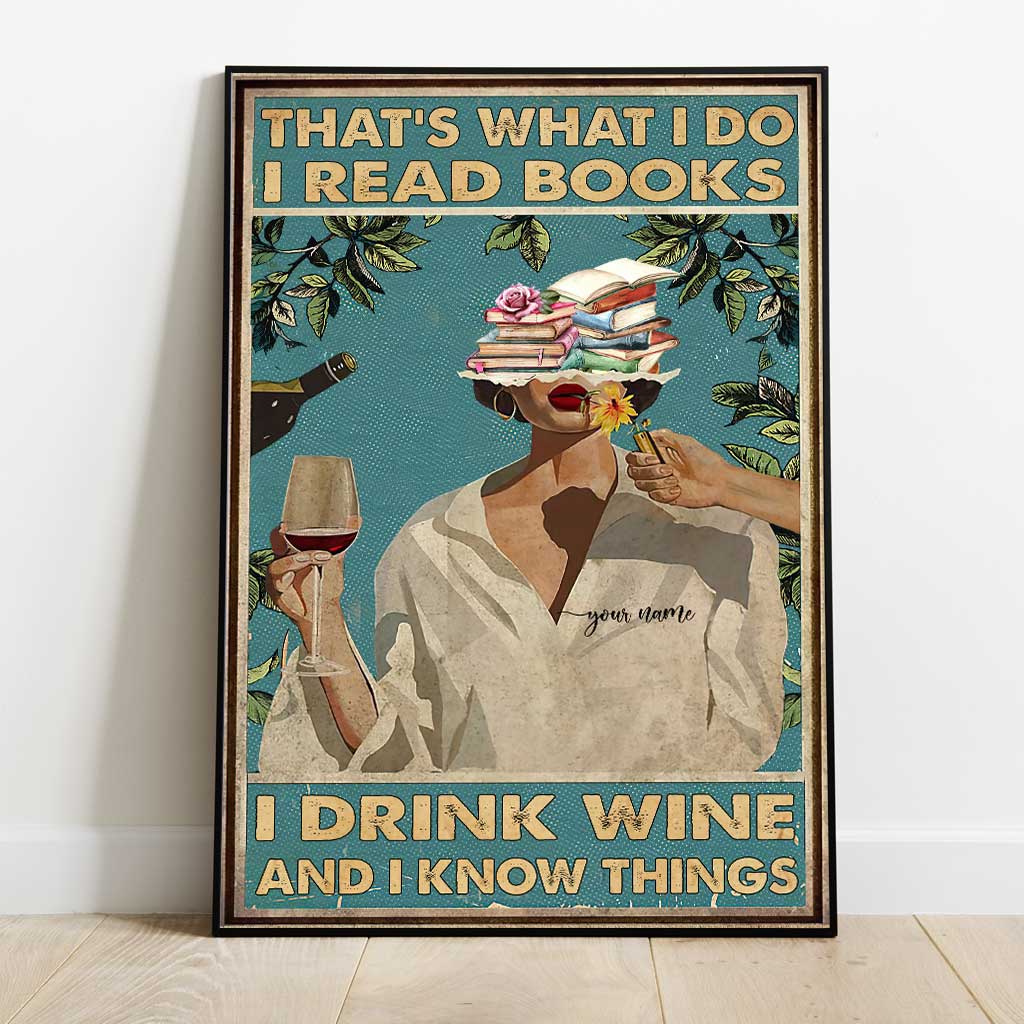I Read Books I Drink - Personalized Canvas And Poster
