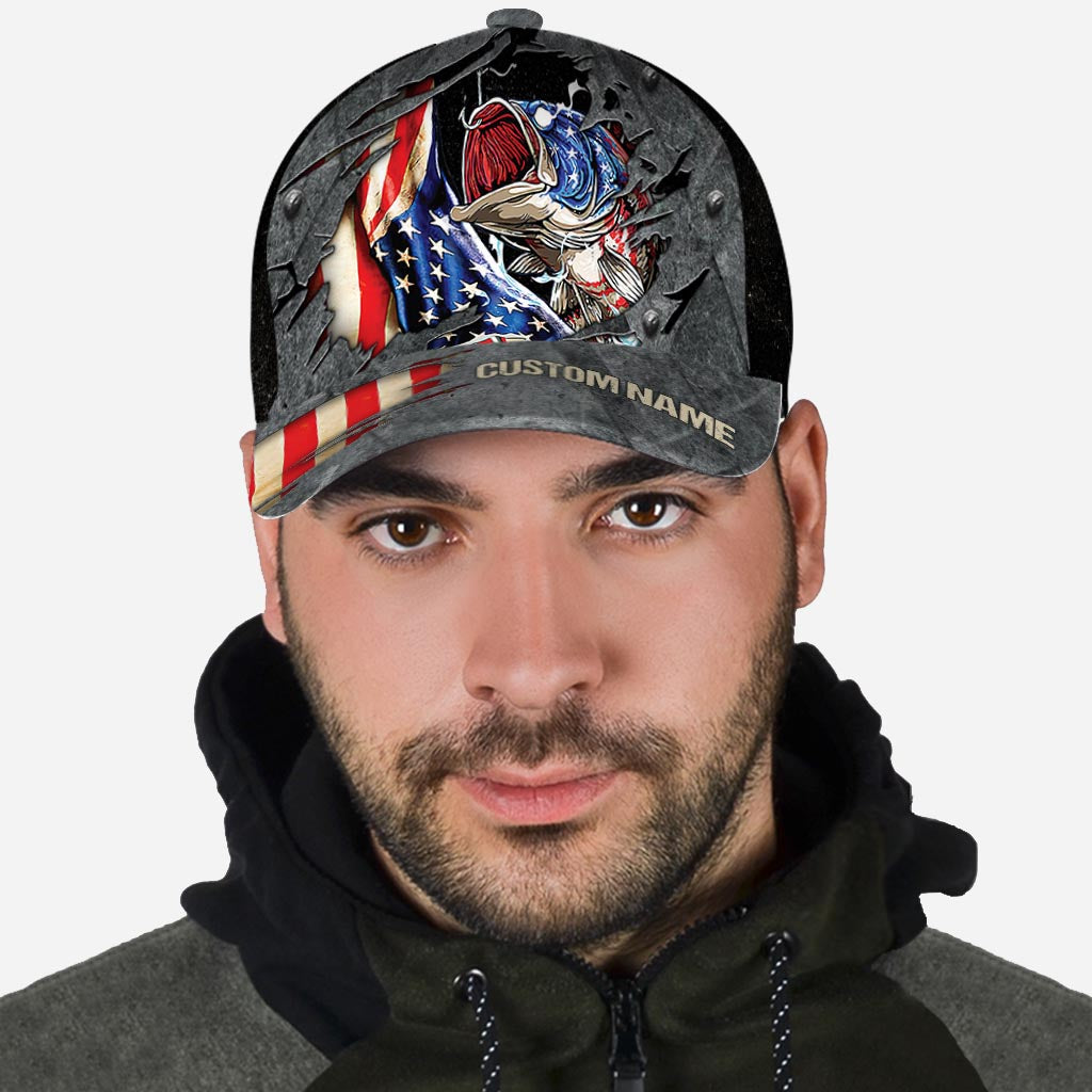 Fishing US Flag - Personalized Fishing Classic Cap