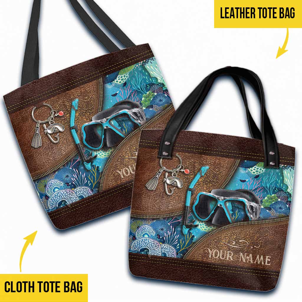 Love The Ocean - Scuba Diving Personalized Tote Bag