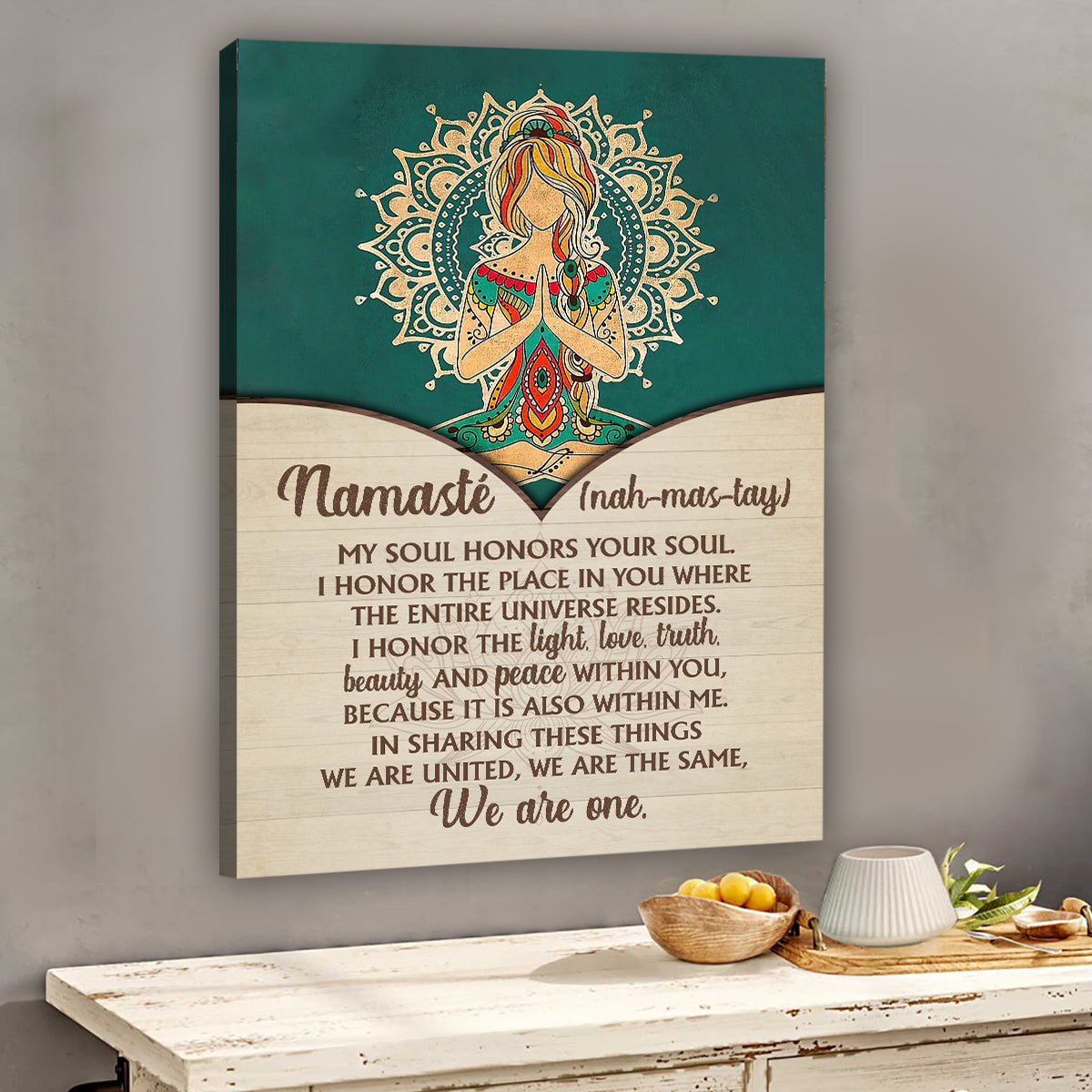 Namaste - Yoga Canvas And Poster