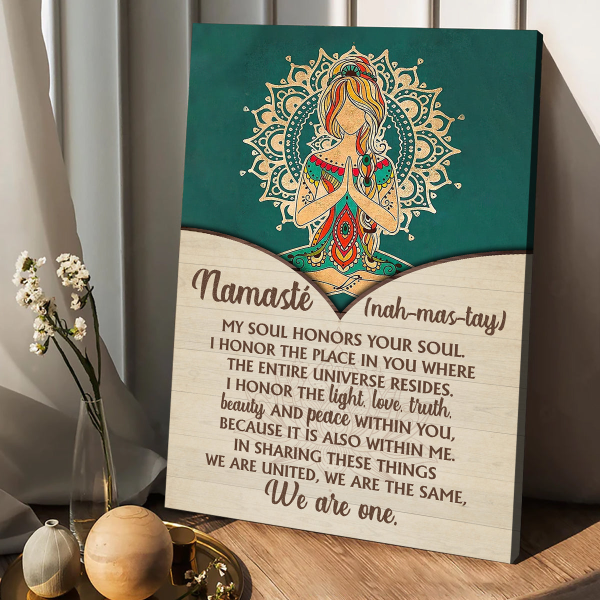 Namaste - Yoga Canvas And Poster