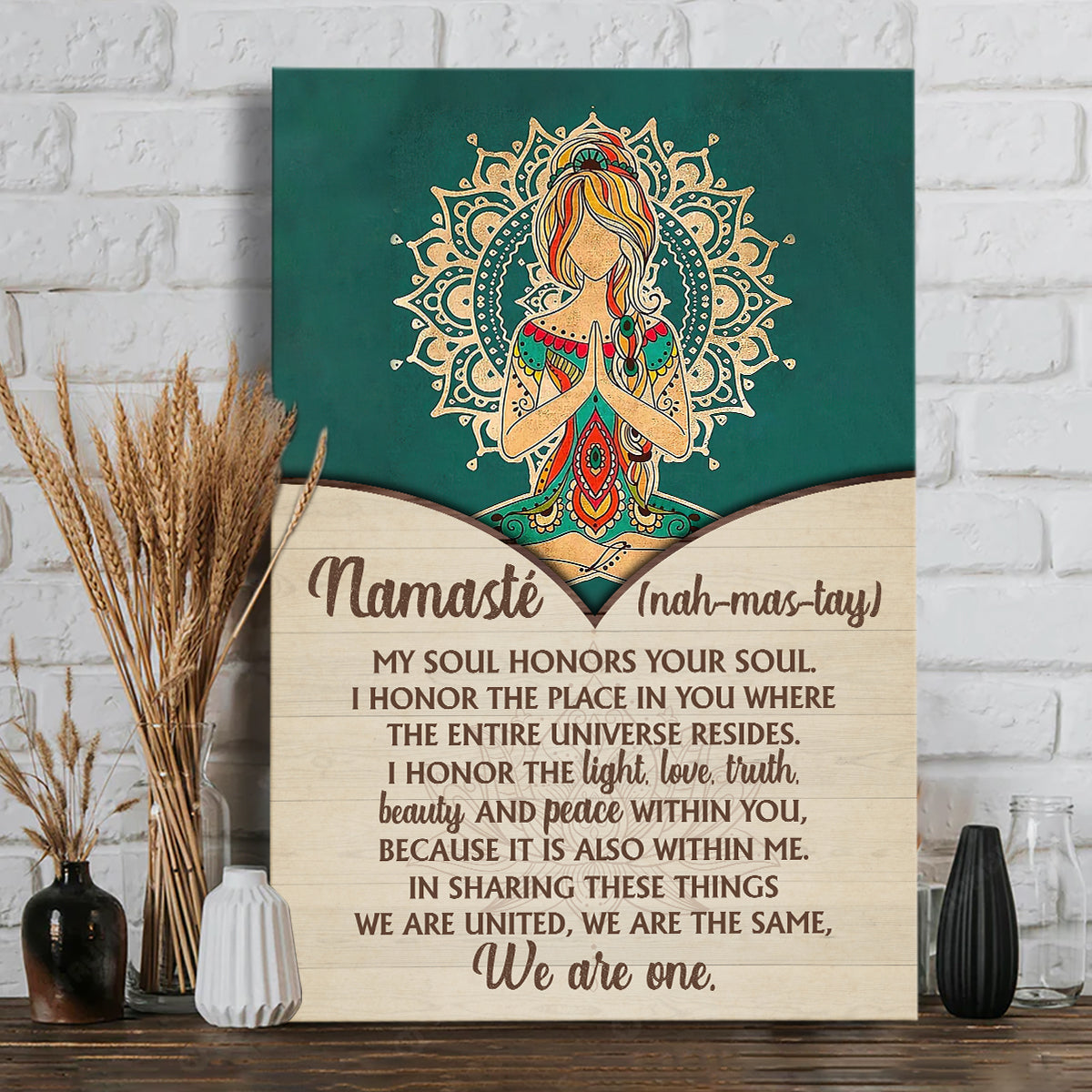 Namaste - Yoga Canvas And Poster