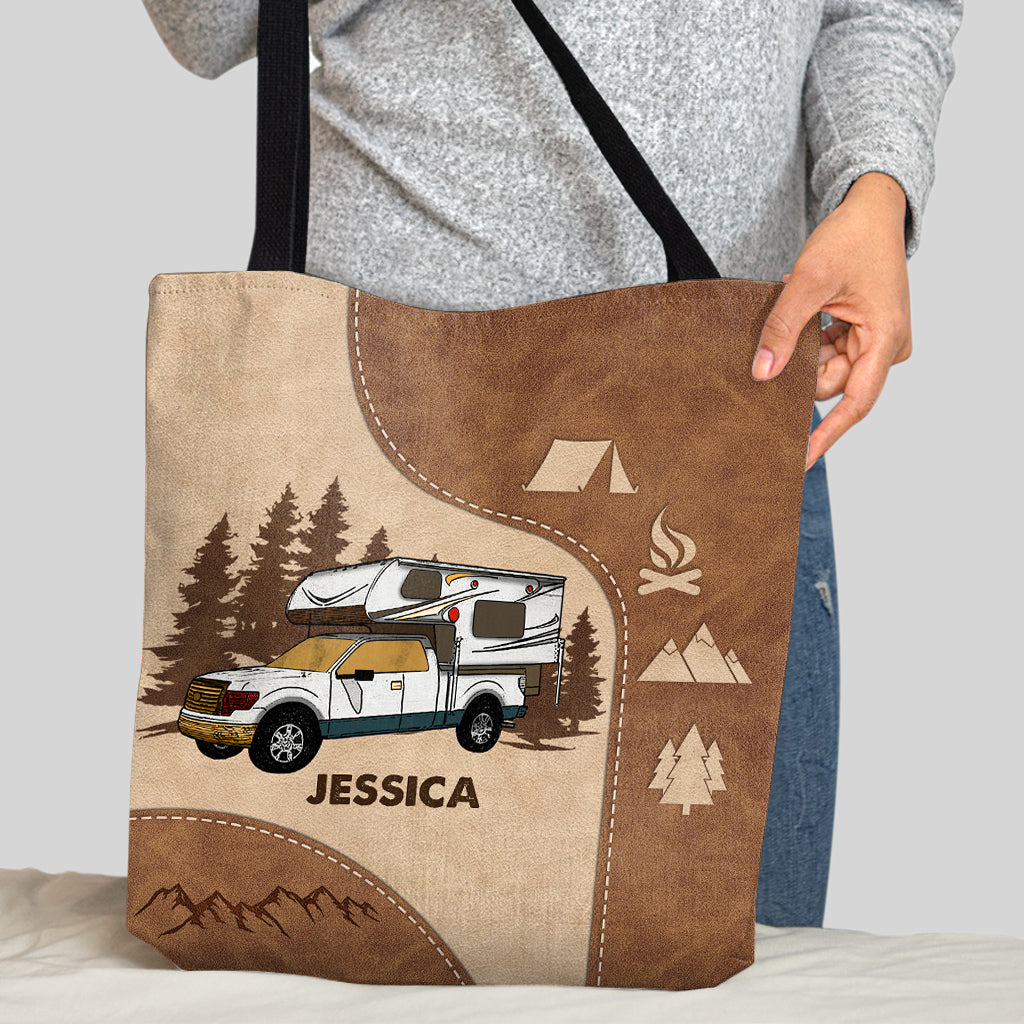 Happy Camper - Personalized Camping Tote Bag