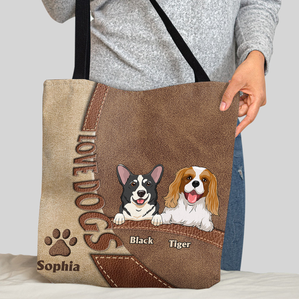 Love DogCat - Personalized Dog Tote Bag