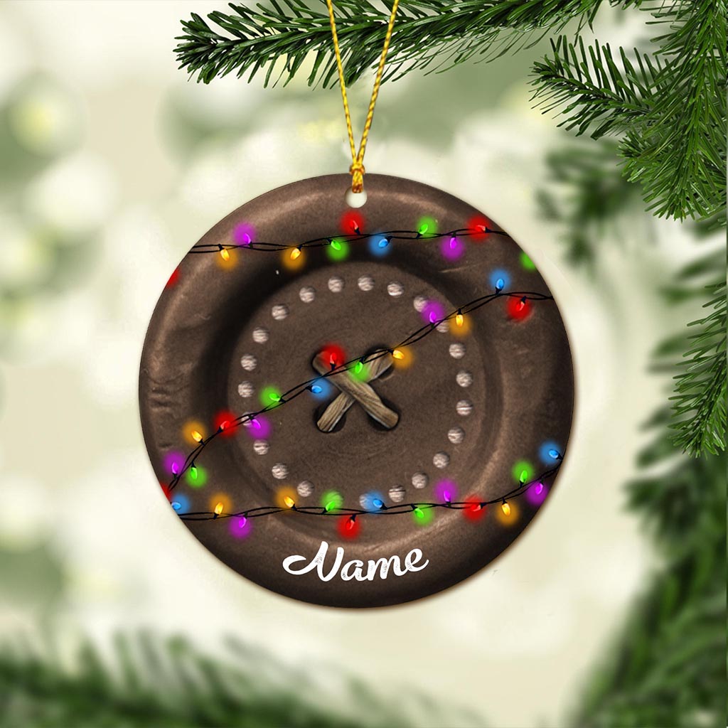 Sewing Items Collection - Personalized Christmas Sewing Ornament (Printed On Both Sides)