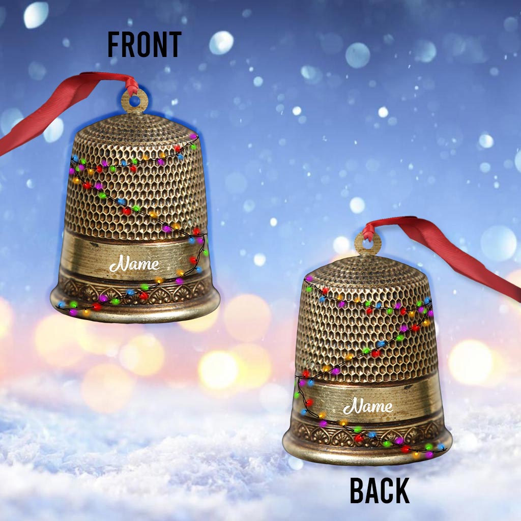 Sewing Items Collection - Personalized Christmas Sewing Ornament (Printed On Both Sides)