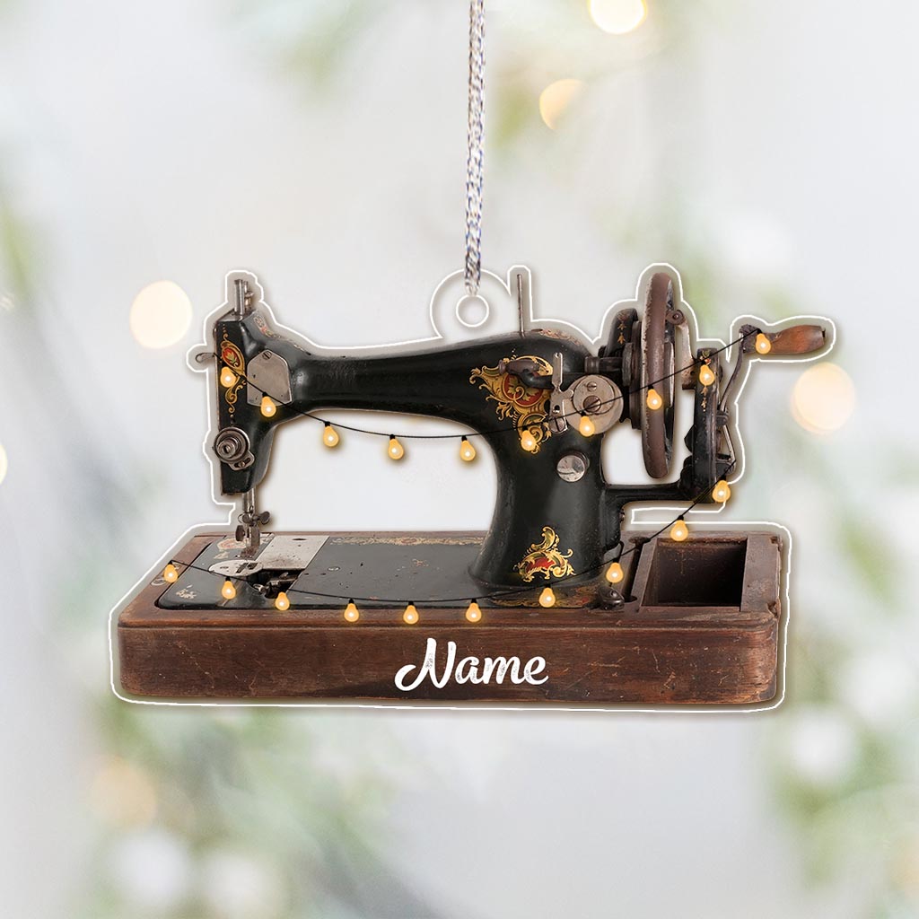 Sewing Items Collection - Personalized Christmas Sewing Transparent Ornament