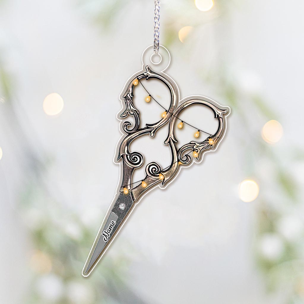 Sewing Items Collection - Personalized Christmas Sewing Transparent Ornament