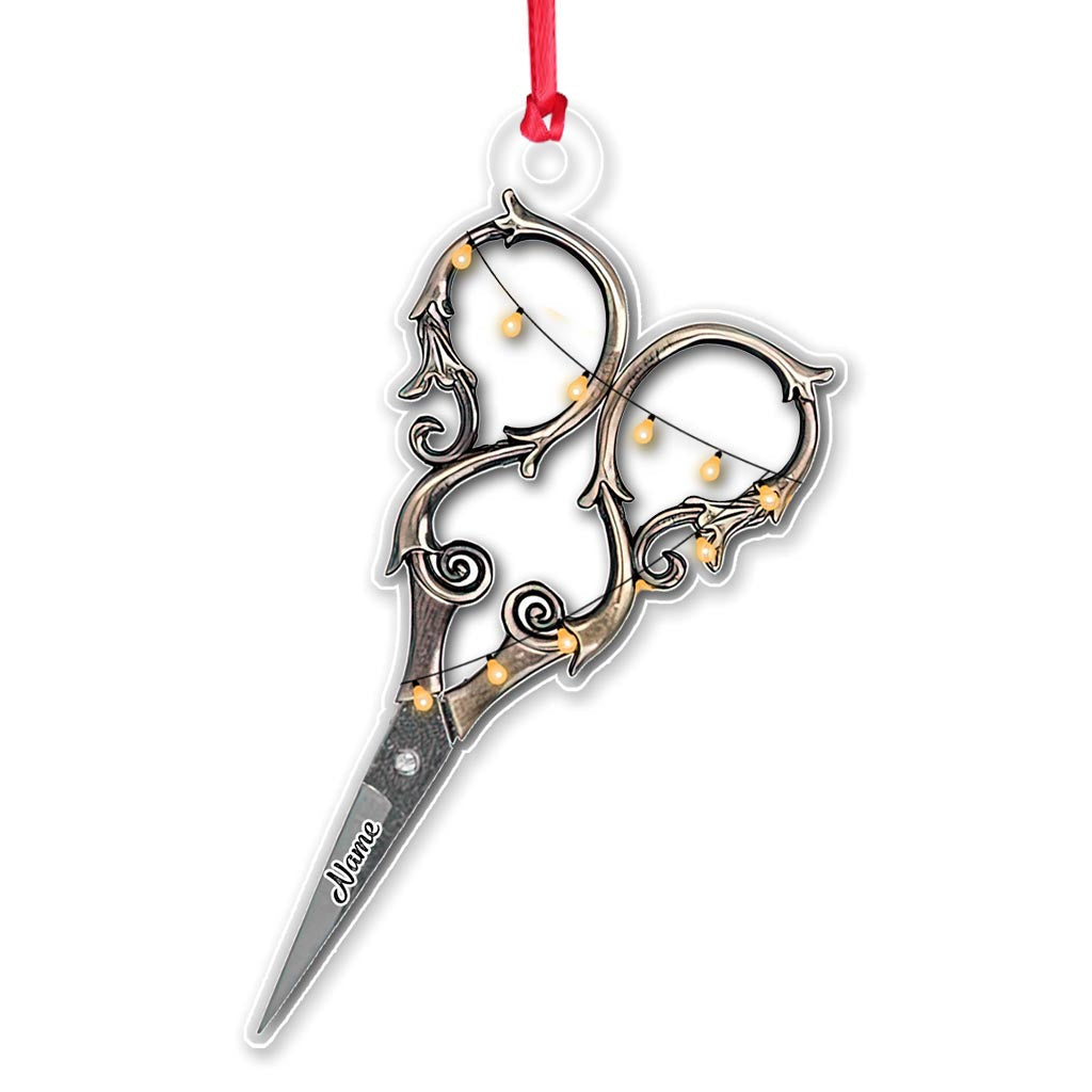 Sewing Items Collection - Personalized Christmas Sewing Transparent Ornament