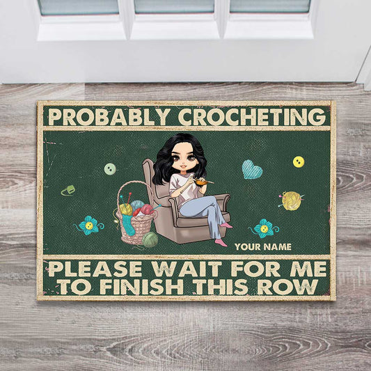 Probably Crocheting - Personalized Crocheting Doormat