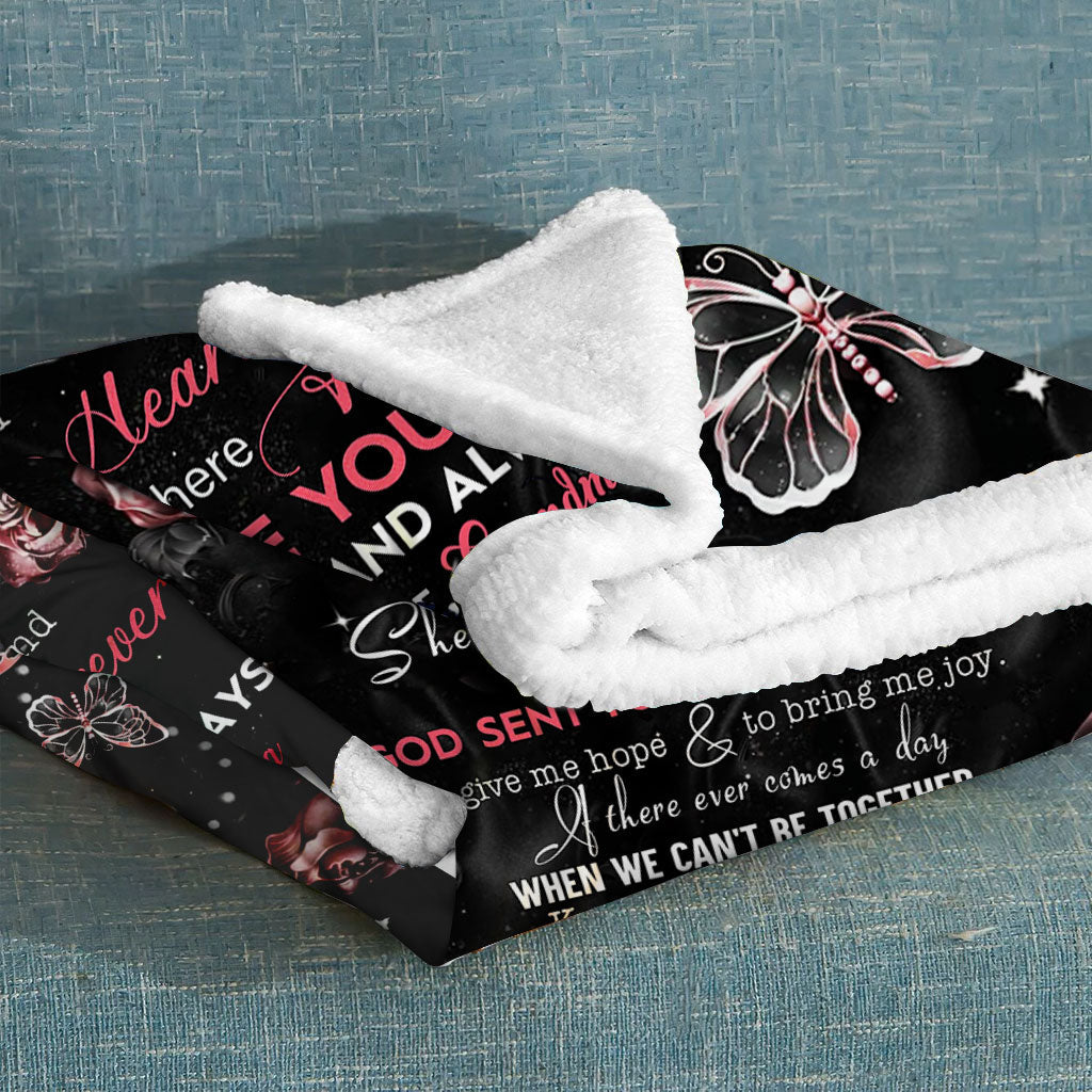 To My Granddaughter - Personalized Grandma Blanket