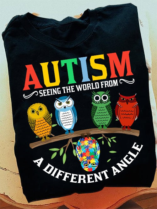 Seeing The World From A Different Angle Autism Awareness T-shirt and Hoodie 0523