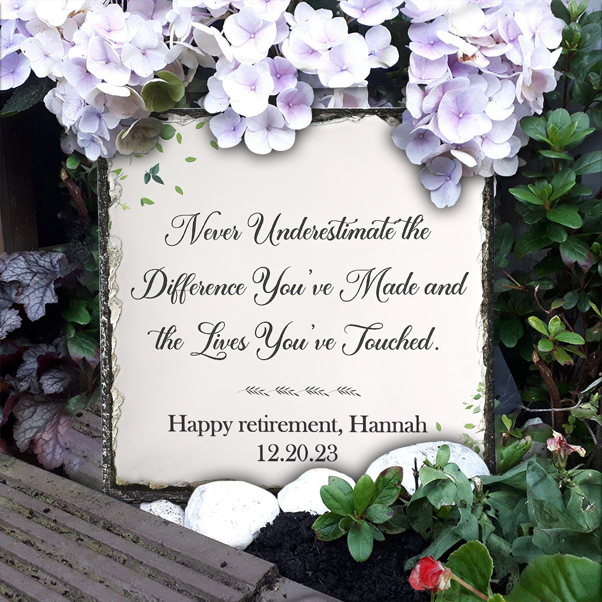 Happy Retirement - Personalized Retired Square Shaped Stone