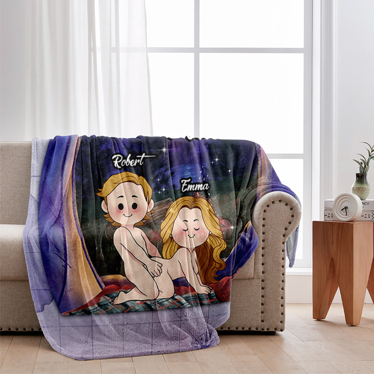 Together Is Our Favorite Place To Be - Personalized Camping Blanket